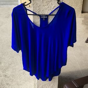 Express navy blue shirt xs